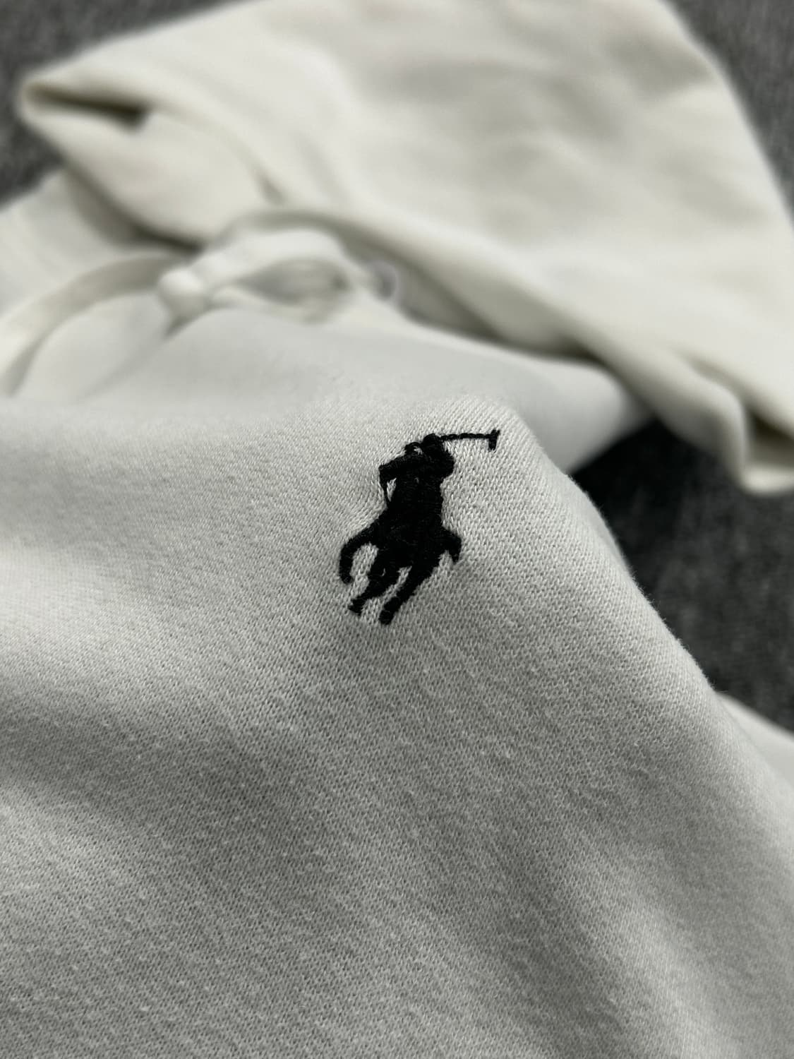 폴로 랄프로렌 포니 로고 화이트 후드티 XL  상품이미지4