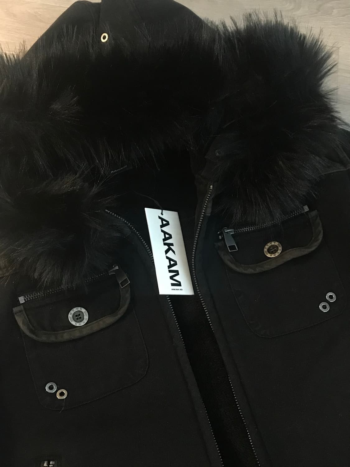 아캄 Fur Camo Contrast Jacket (Black) 상품이미지5