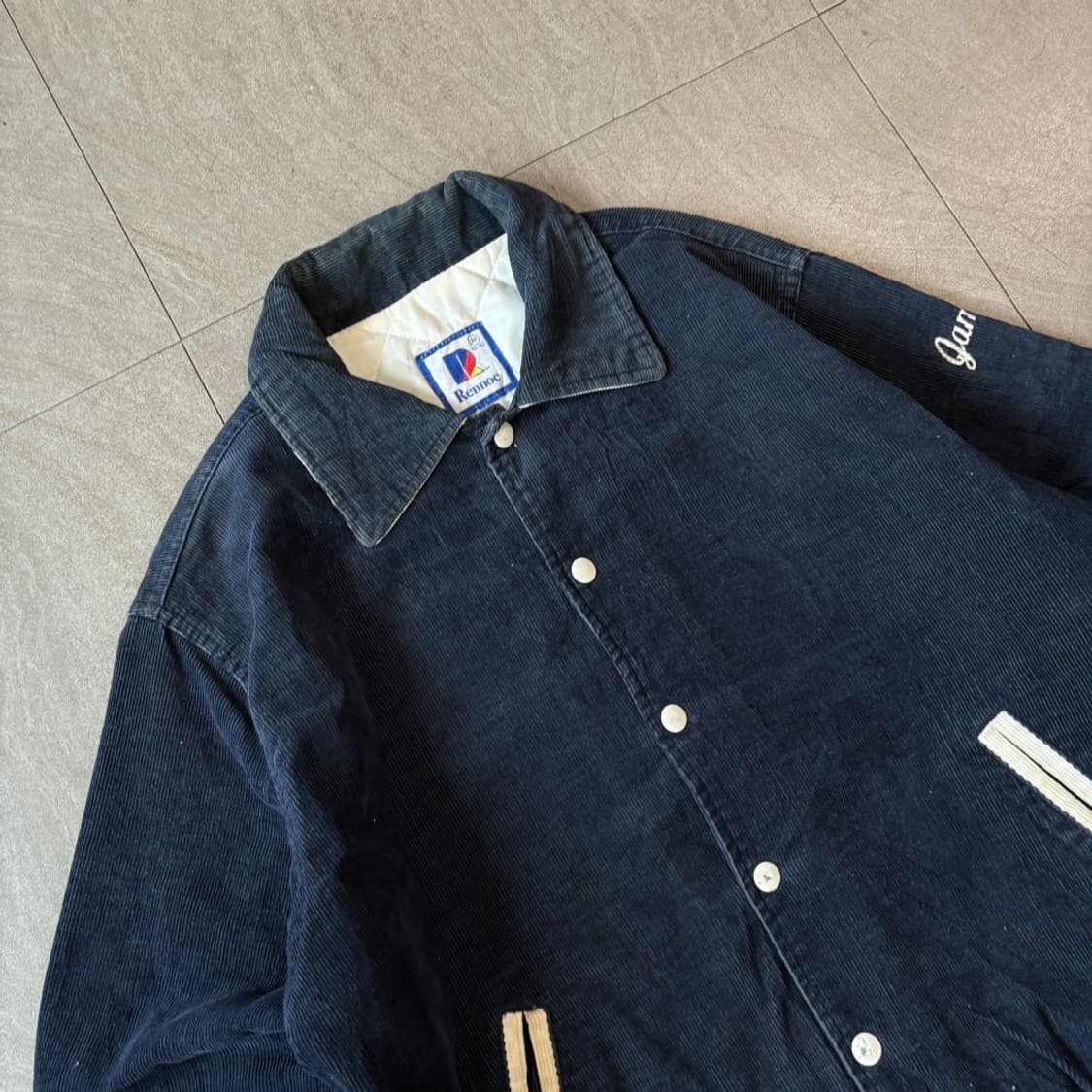 90s Rennoc Navy corduroy jacket 상품이미지9