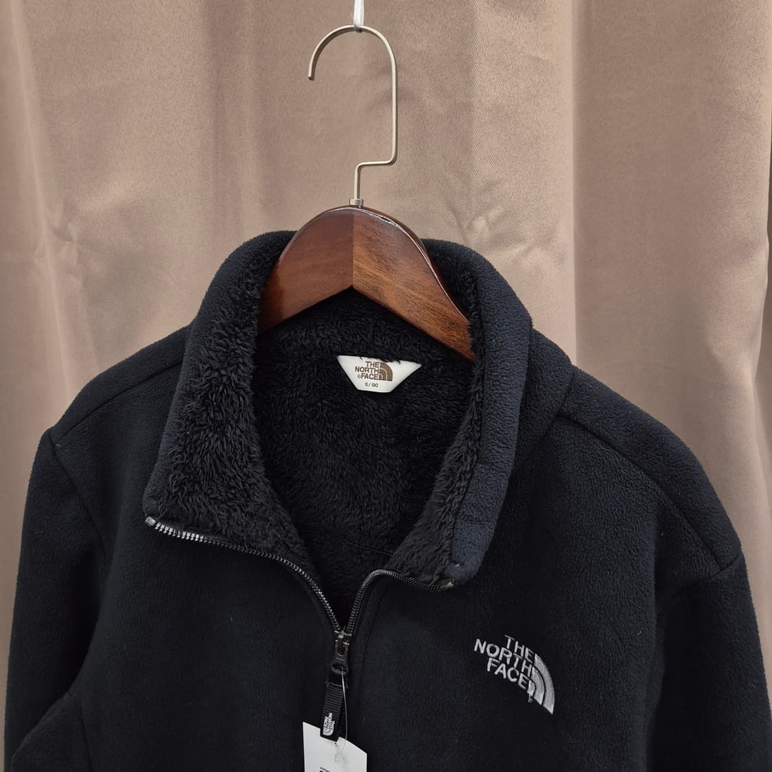 노스페이스 블랙 플리스 집업 자켓 S 상품이미지2