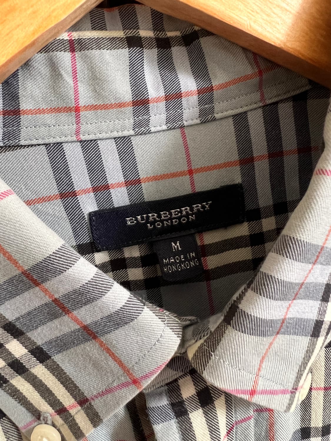 버버리 빈티지 체크 코튼 셔츠 (블루) 상품이미지3