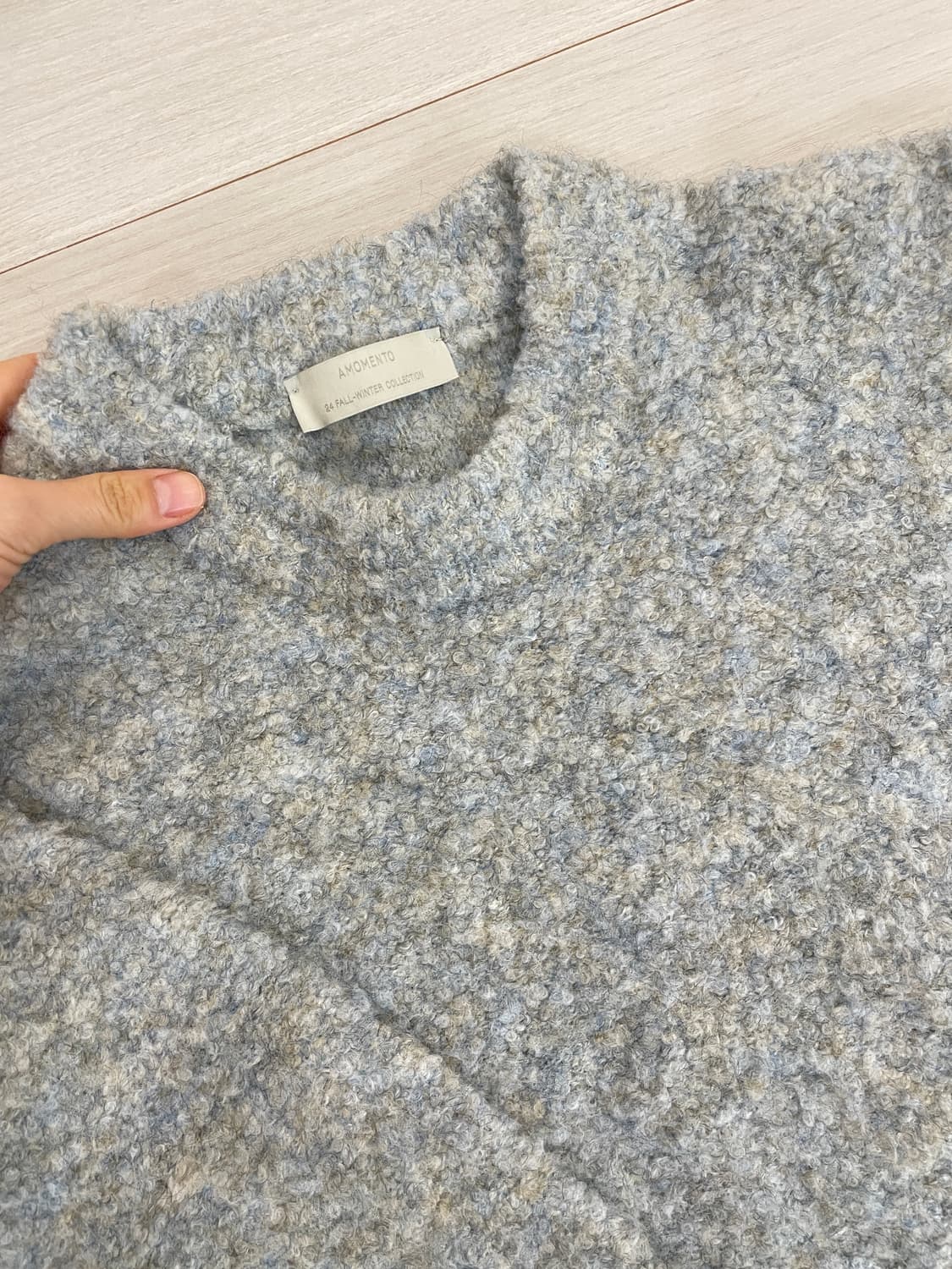 Amomento Mix Boucle Crop Knit  아모멘토 믹스 부 상품이미지4