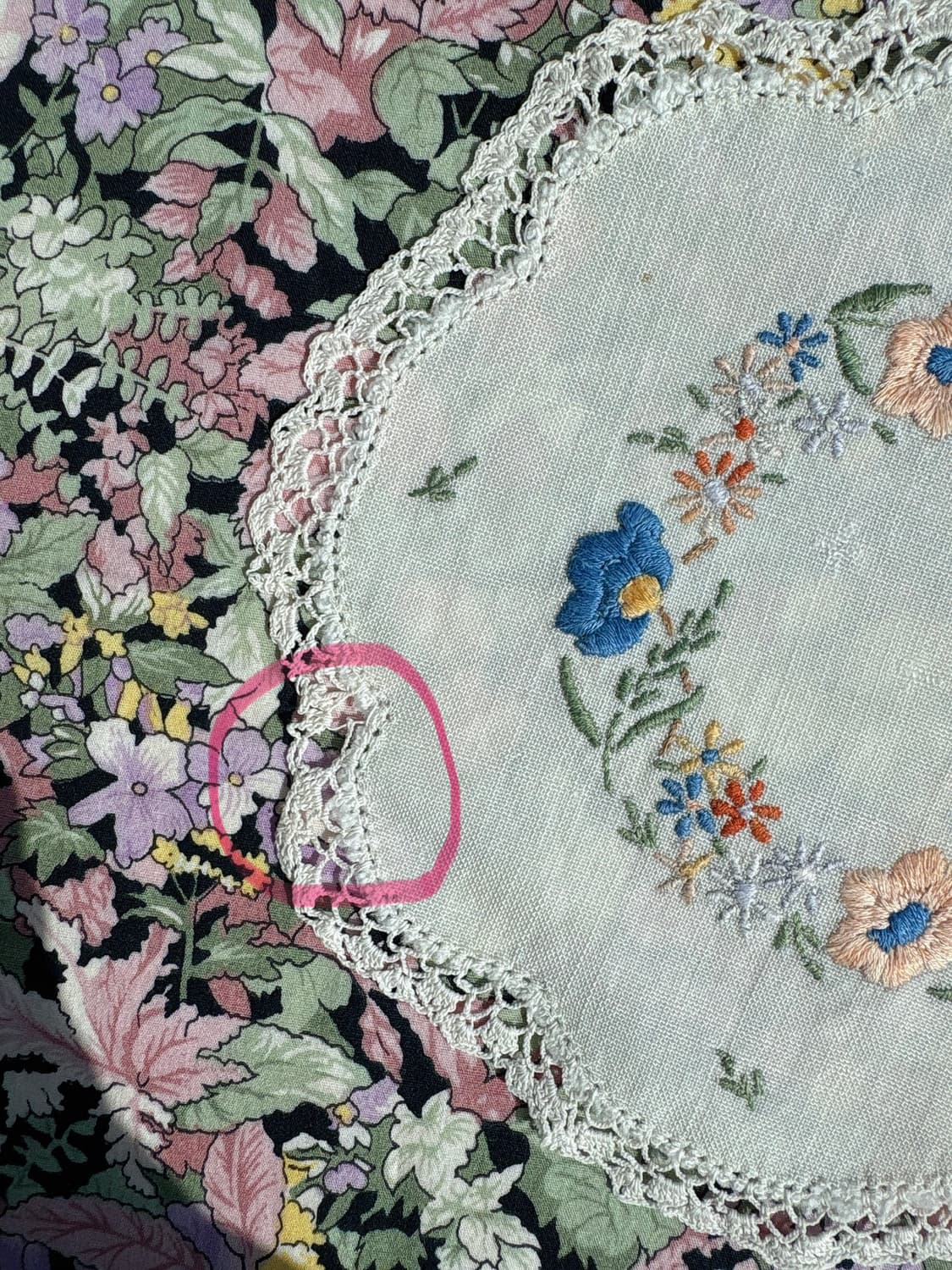 빈티지 손자수 도일리 상품이미지2