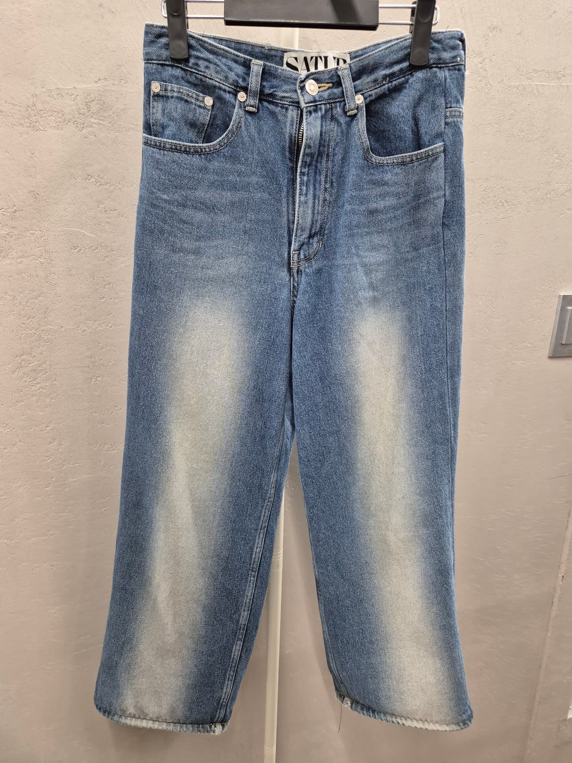 SATUR 빈티지 워싱 와이드 데님 상품이미지2