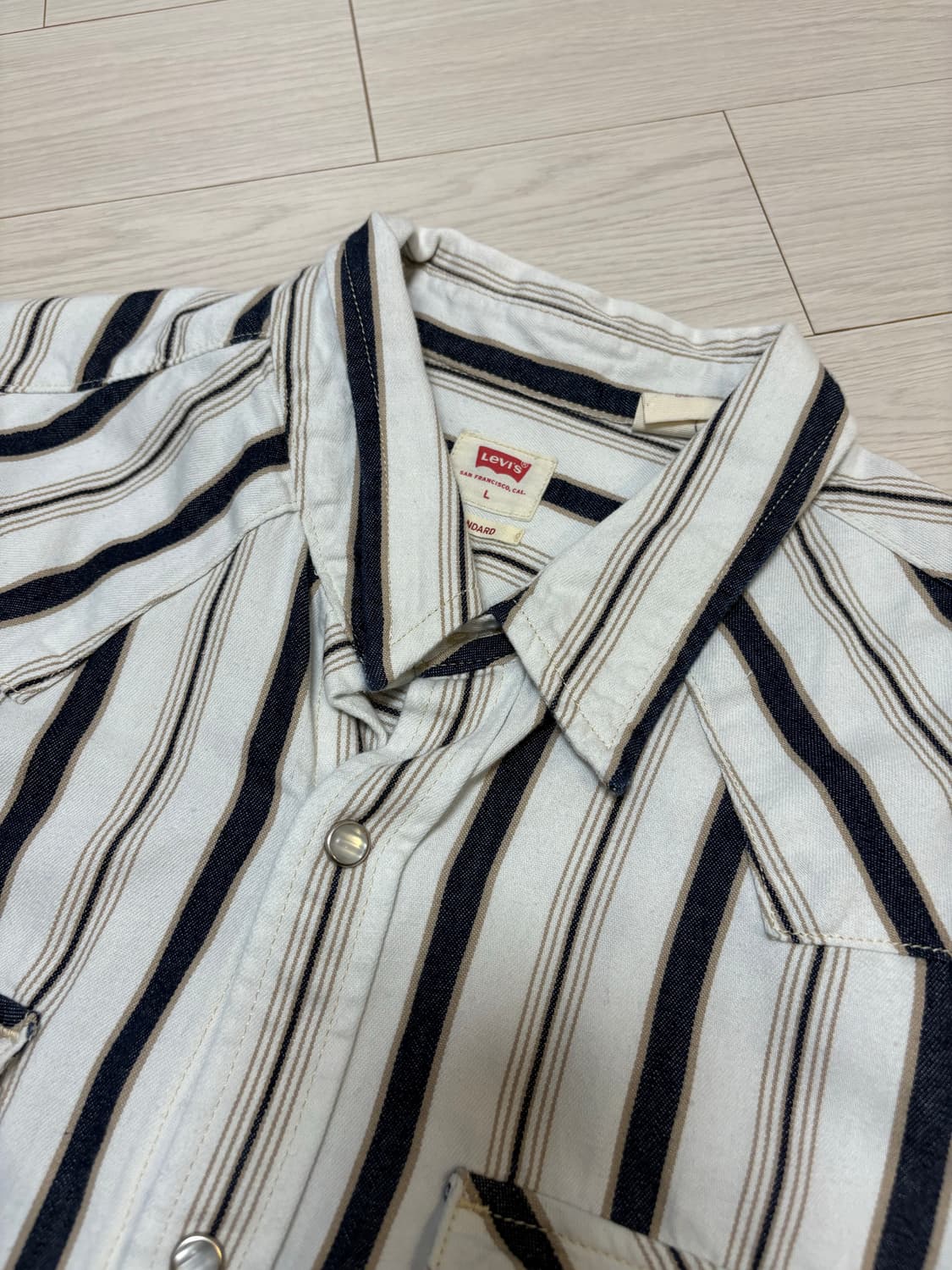 리바이스 웨스턴 셔츠 숏슬리브 L 상품이미지1