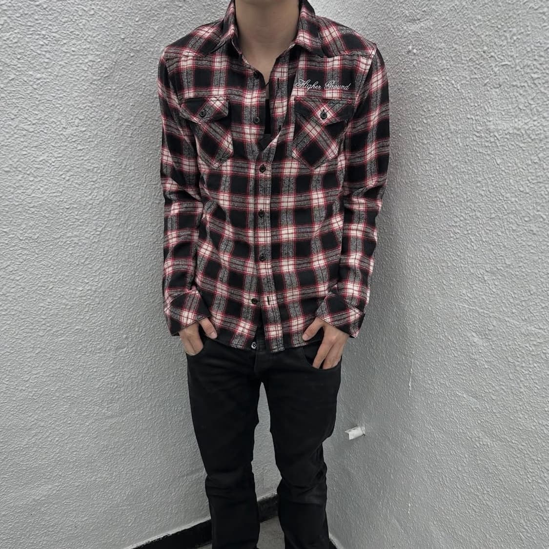 In the attic lettering tartan shirt 상품이미지5