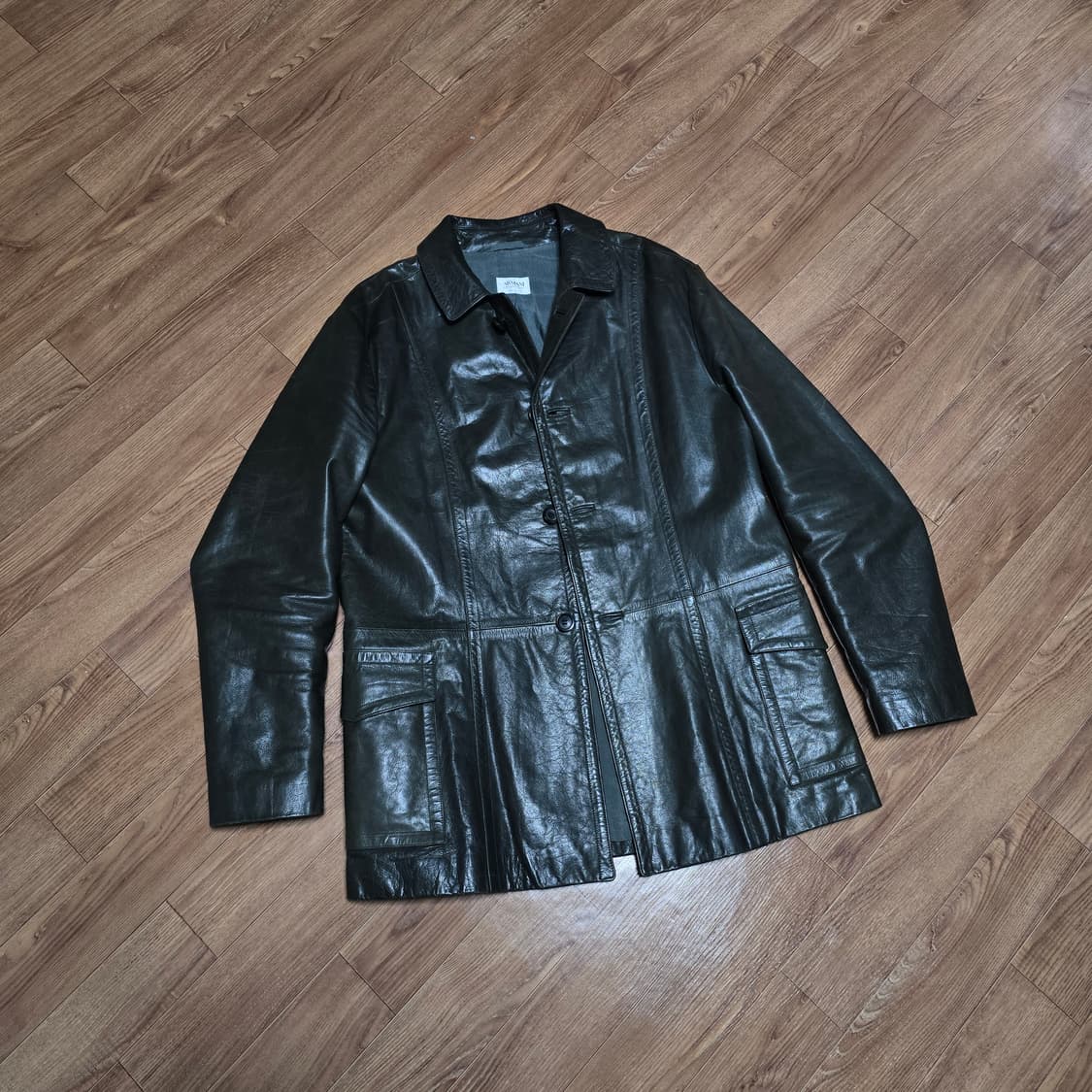 아르마니 카키 가죽자켓 105 상품이미지1