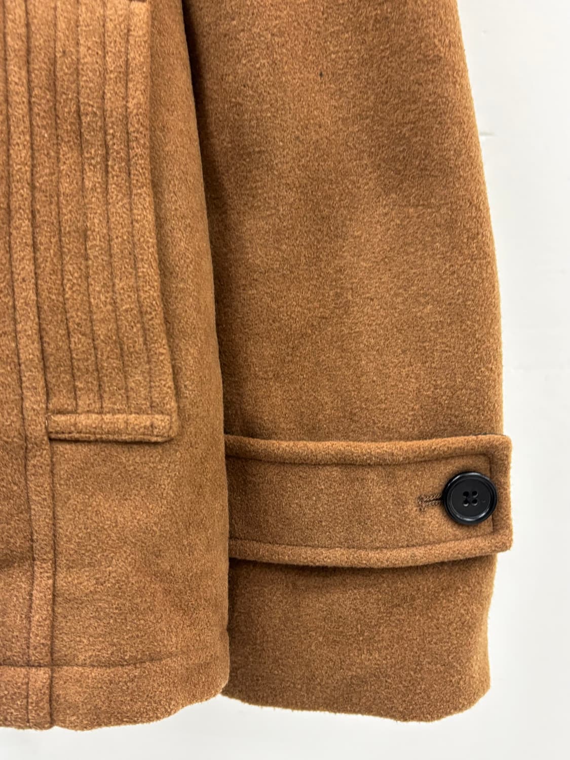 빈티지 브라운 하이넥 더플 하프 코트 상품이미지8