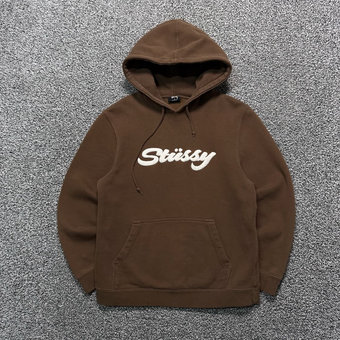 Name : 스투시 스펠아웃로고 브라운컬러 후드티 :)  상품이미지1