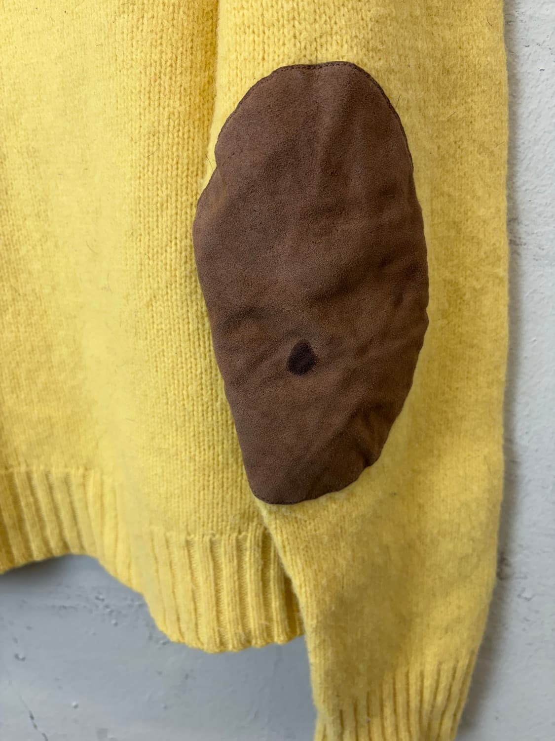 폴로랄프로렌 빈티지 암패치 옐로우 울 니트 상품이미지6