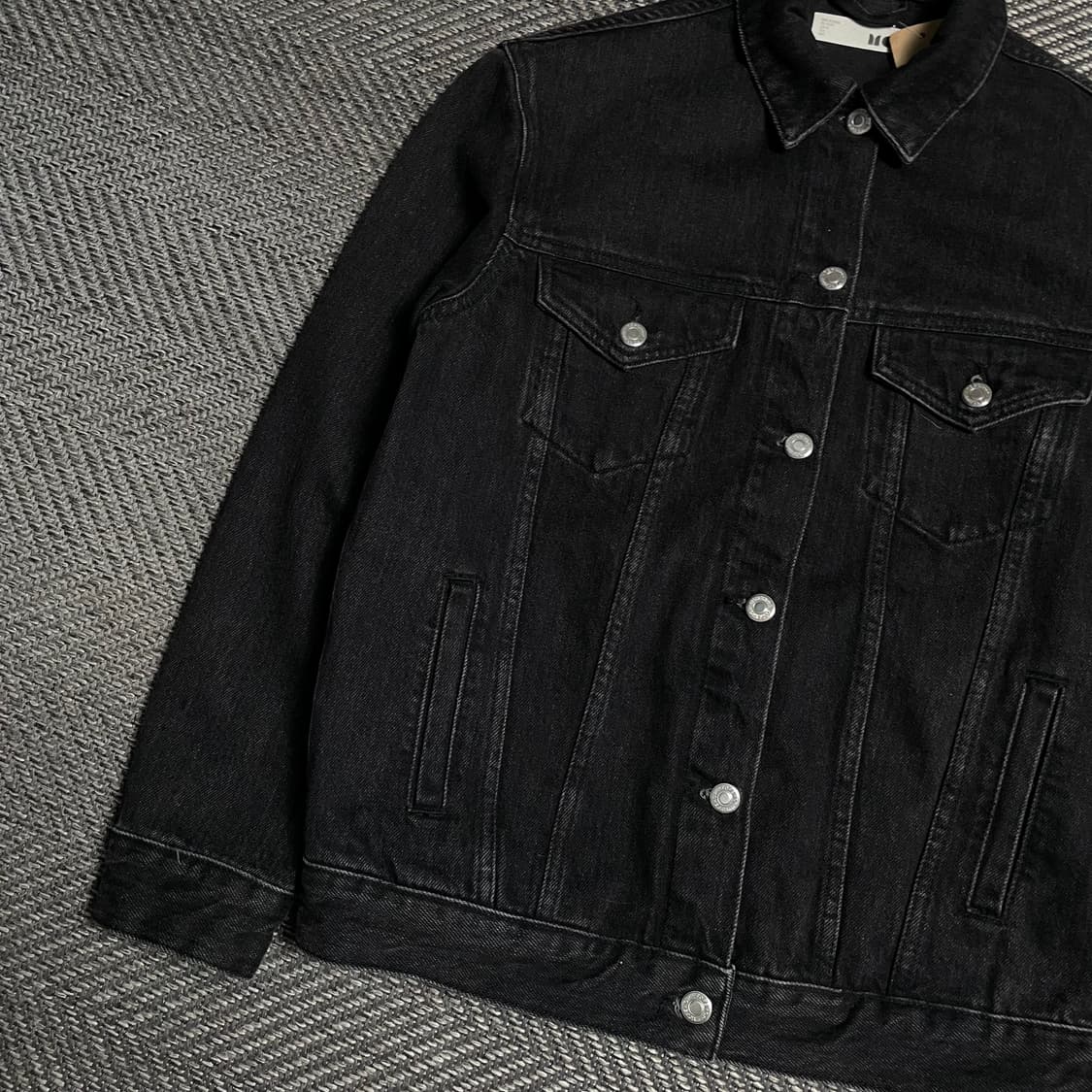빈티지 흑청 데님 트러커 자켓o 5360 상품이미지3