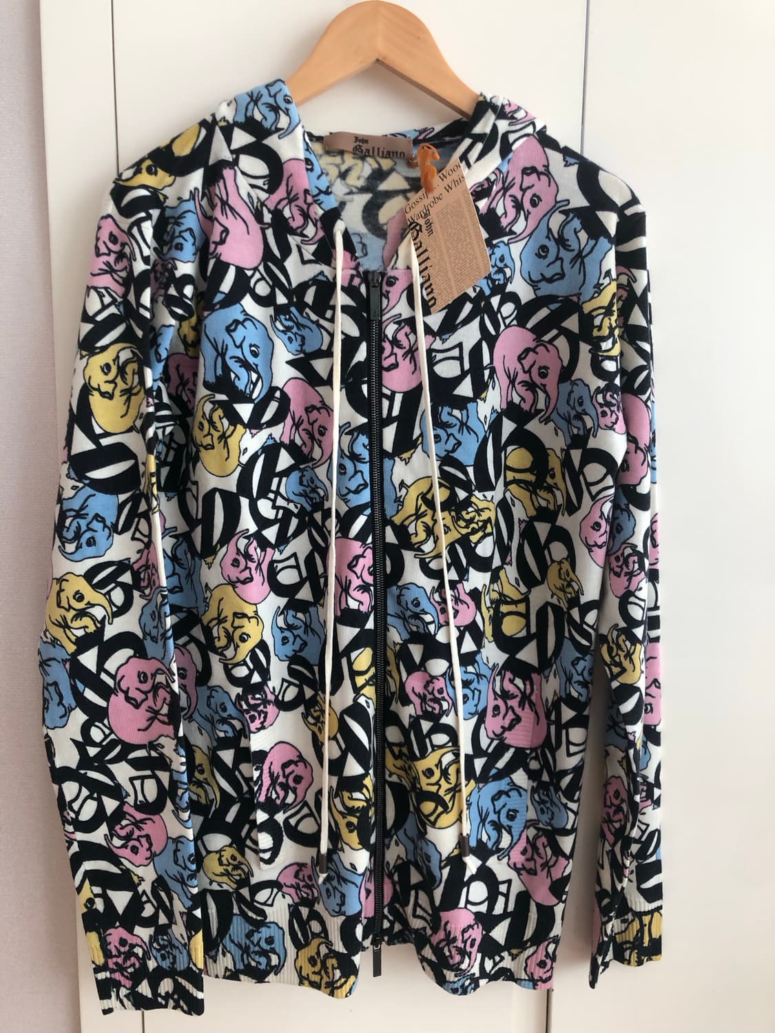 존 갈리아노 울 후드 집업져지 자켓 상품이미지1