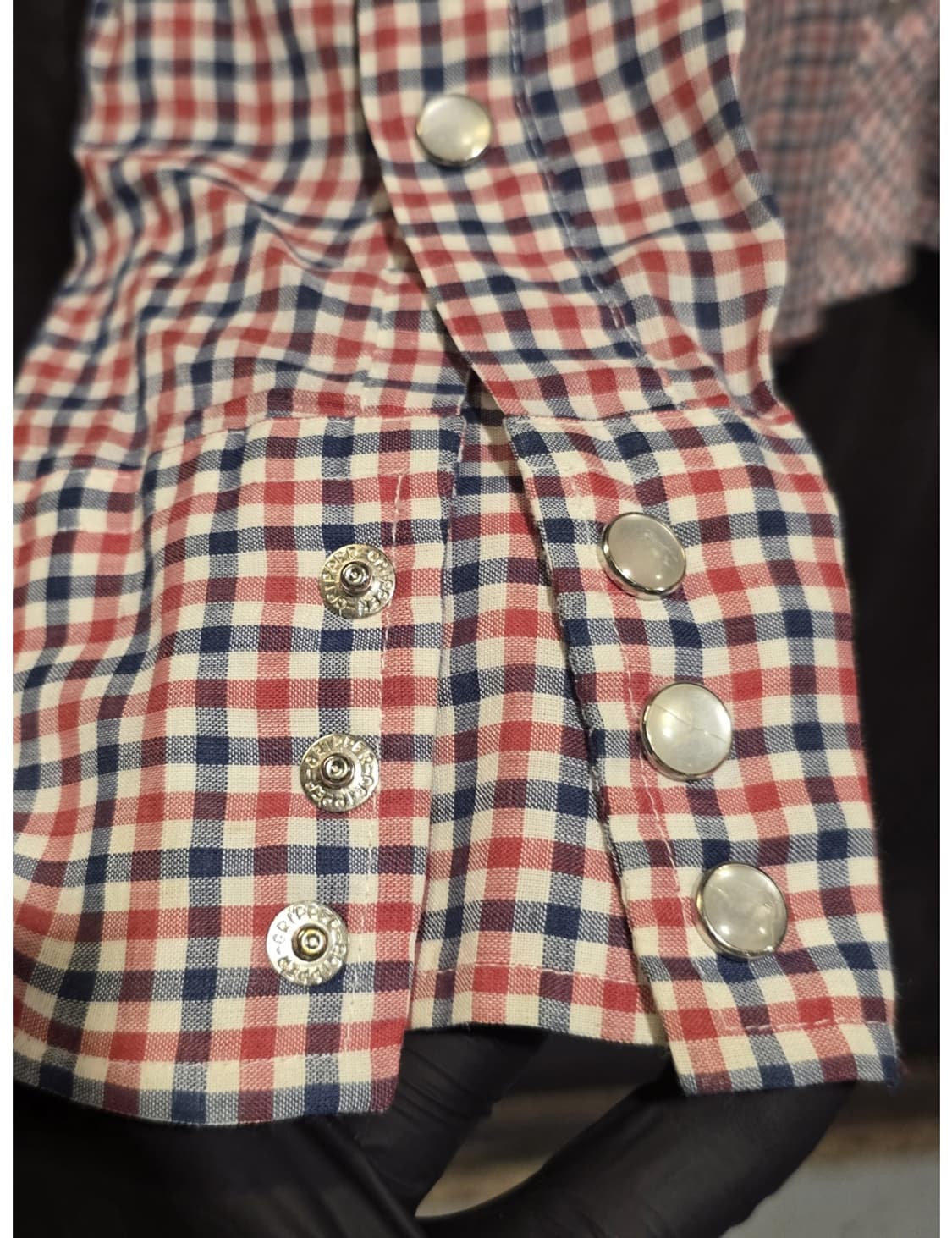 60s Wrangler 긴팔 체크 웨스턴 셔츠/made in U.S.A 상품이미지3