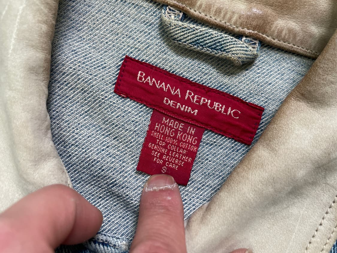 바나나 리퍼블릭 레더 트리커 데님자켓 J04089 상품이미지5