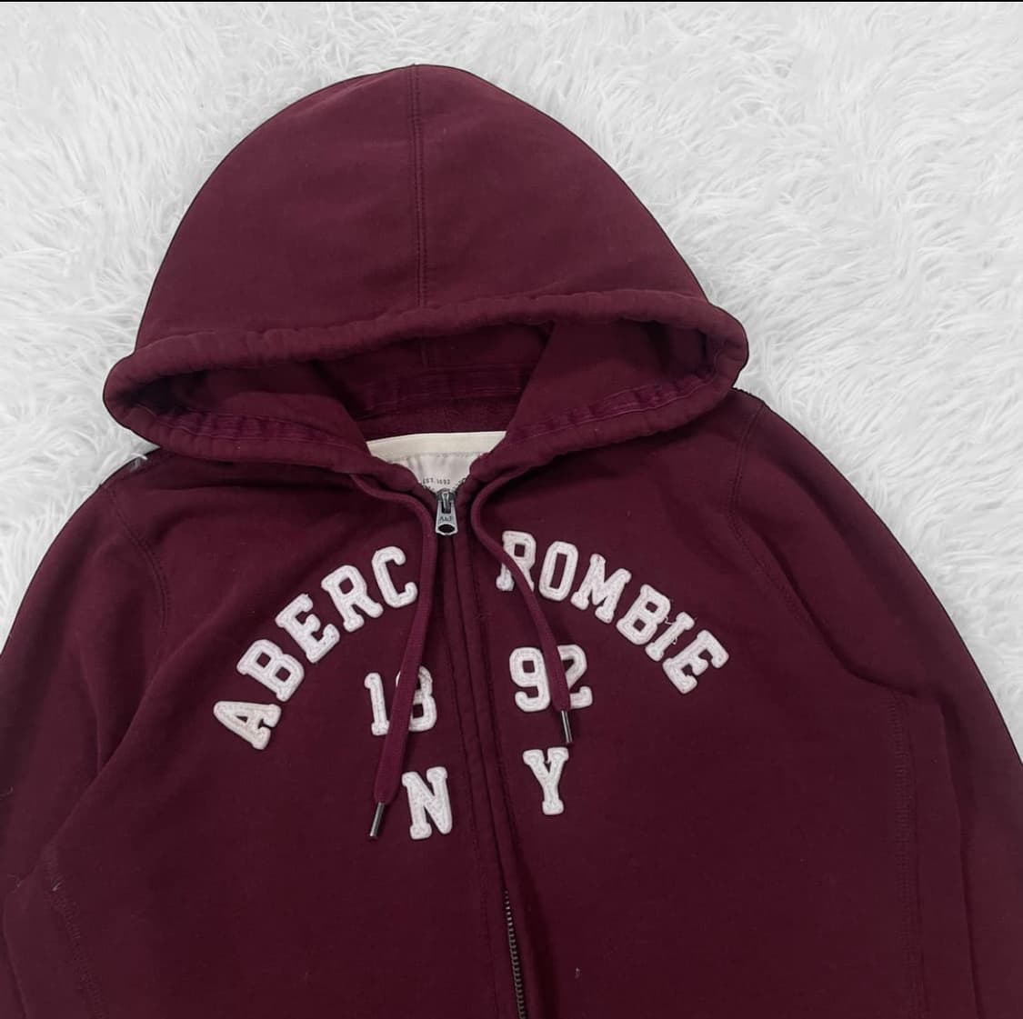 아베크롬비 버건디 후드집업 상품이미지2