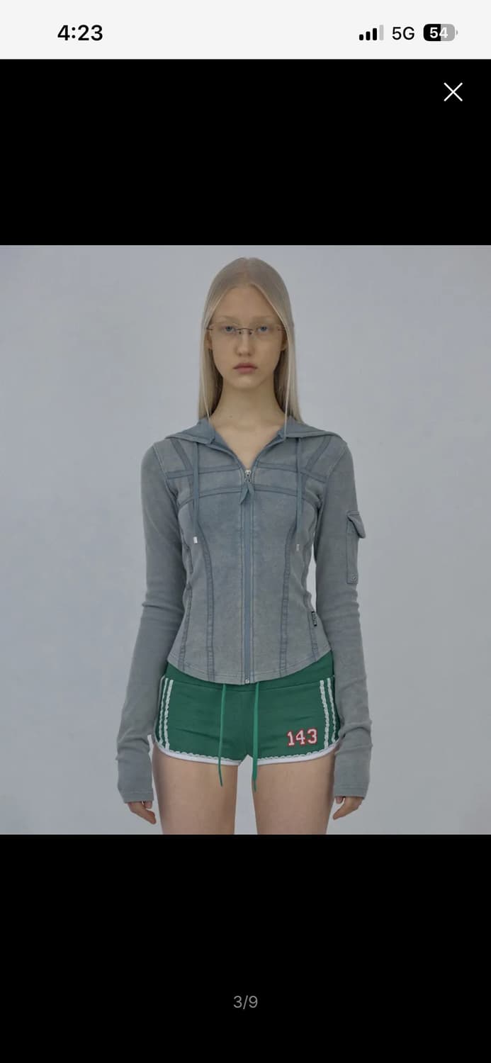 스컬프터 워시드 본디지 후드집업 S 상품이미지1