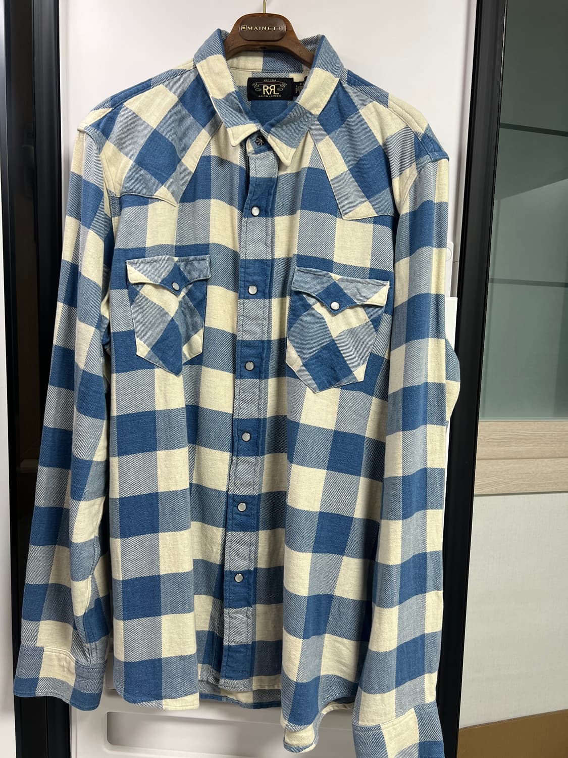 더블알엘 RRL 웨스턴 플래그 셔츠 이동휘 착용 상품이미지2