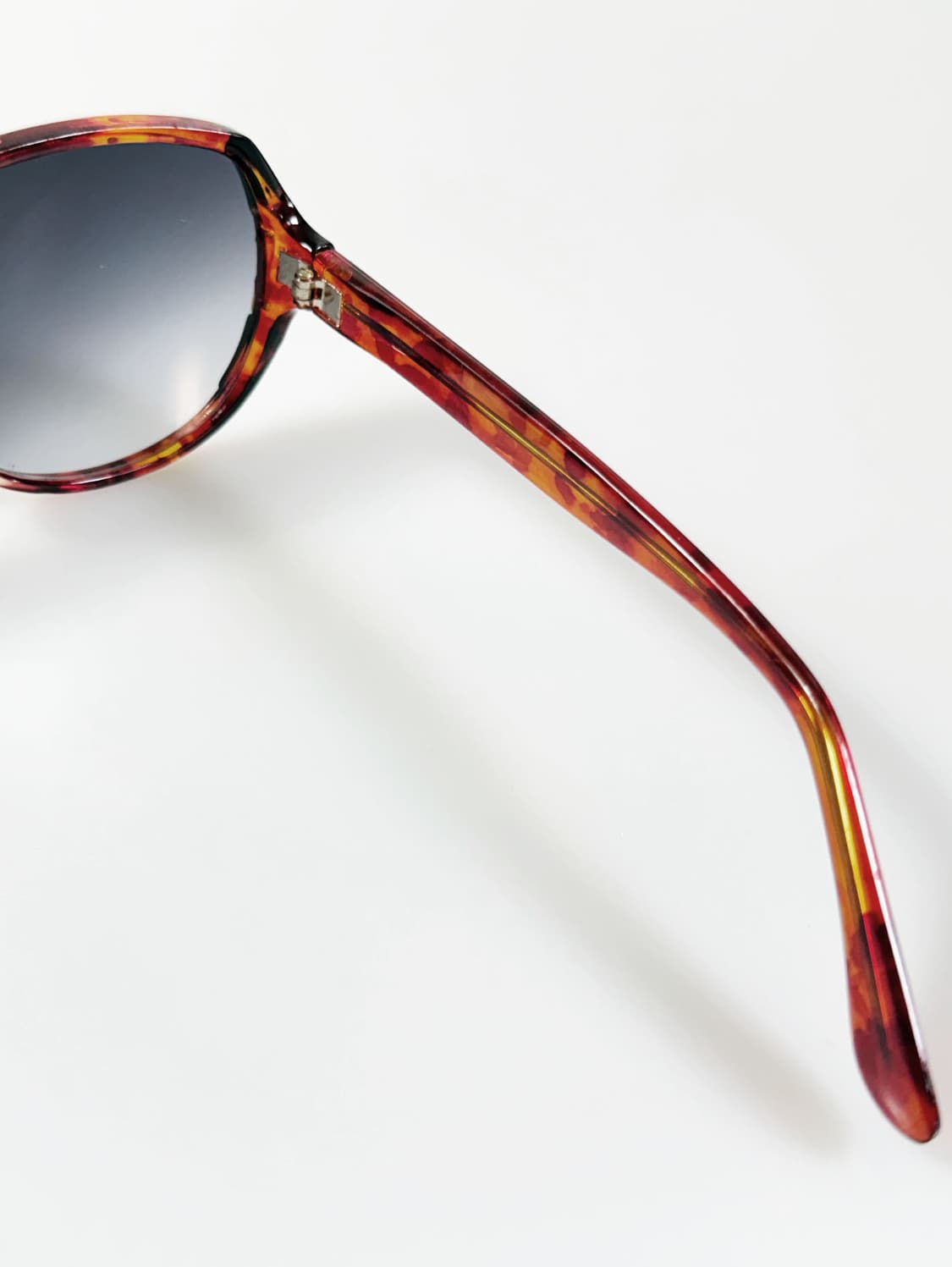 90s 투톤 토터스쉘 클리어 오벌 스퀘어 빈티지 선글라스 상품이미지6