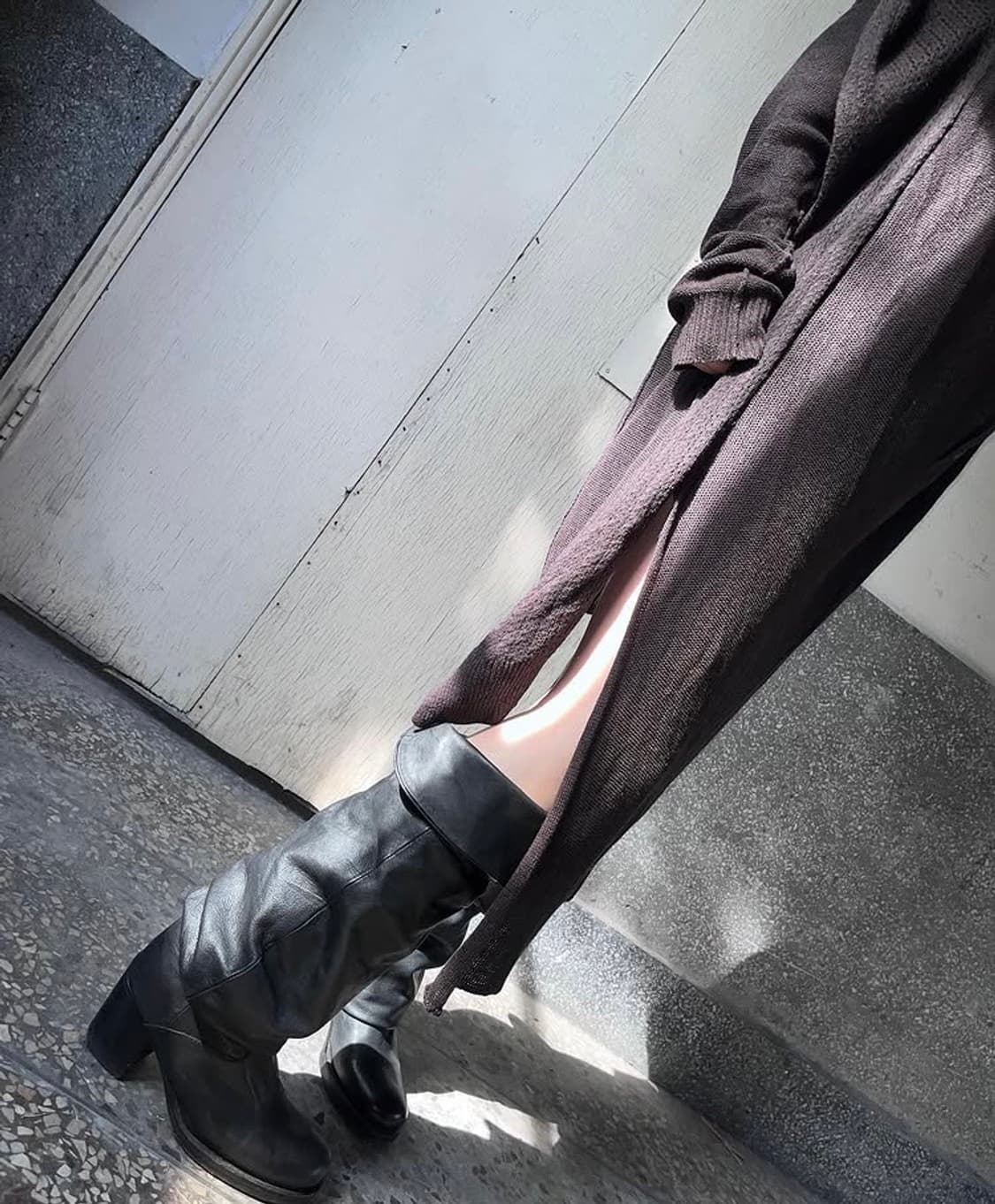 Y's Yohji Yamamoto 가디건 카디건 린넨 롱 원피스 브라운 상품이미지3