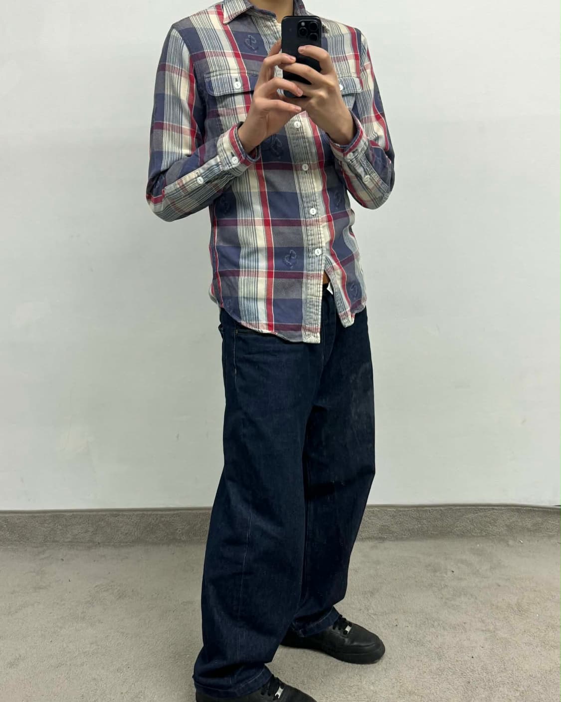 [S] 폴로 랄프로렌 앵커 패턴 플란넬 체크 셔츠 상품이미지1