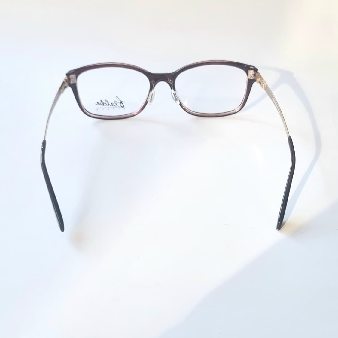 데드스탁 고급스러운 버건디/브라운 콤비 안경테 435 상품이미지6