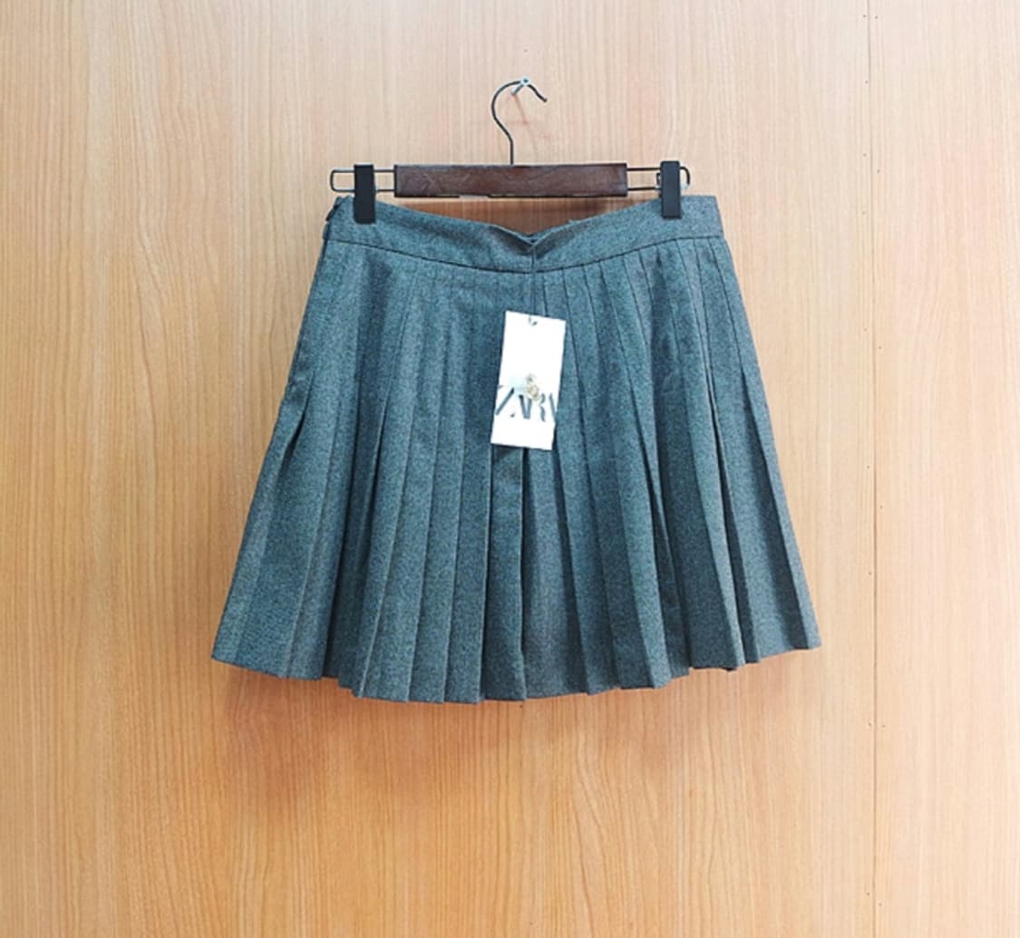 새제품~!!ZARA 자라 더블 금장 버튼 스커트 상품이미지5