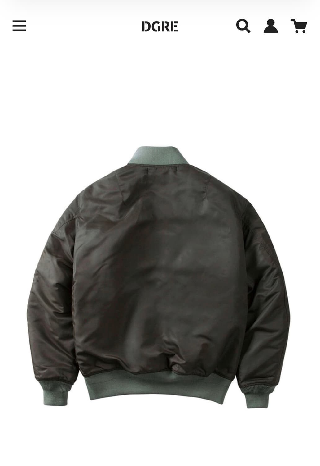 디그레 MA-1 NYLON FLIGHT JACKET DARK OLIVE 상품이미지2