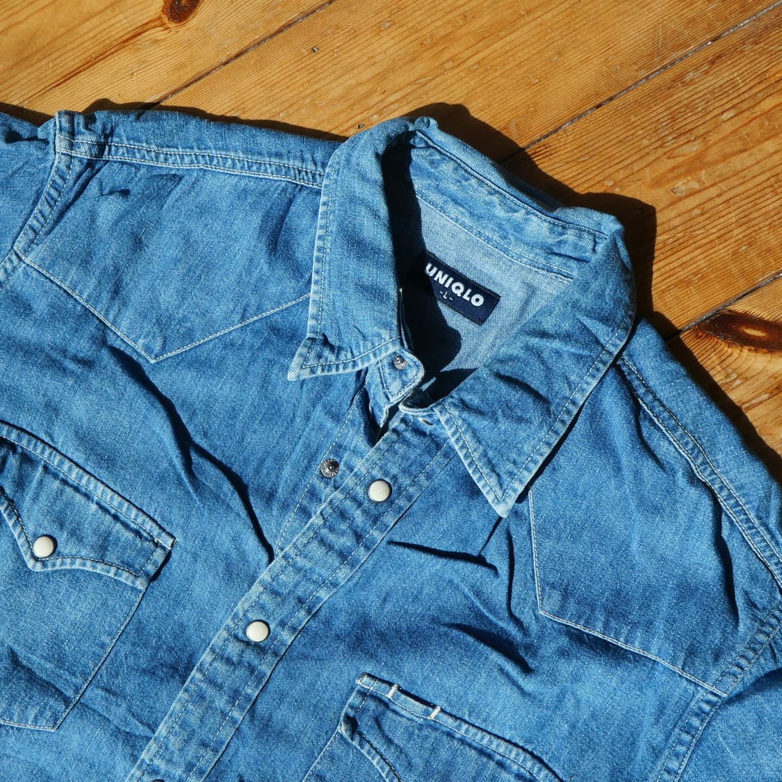 유니클로 웨스턴 데님셔츠 상품이미지3