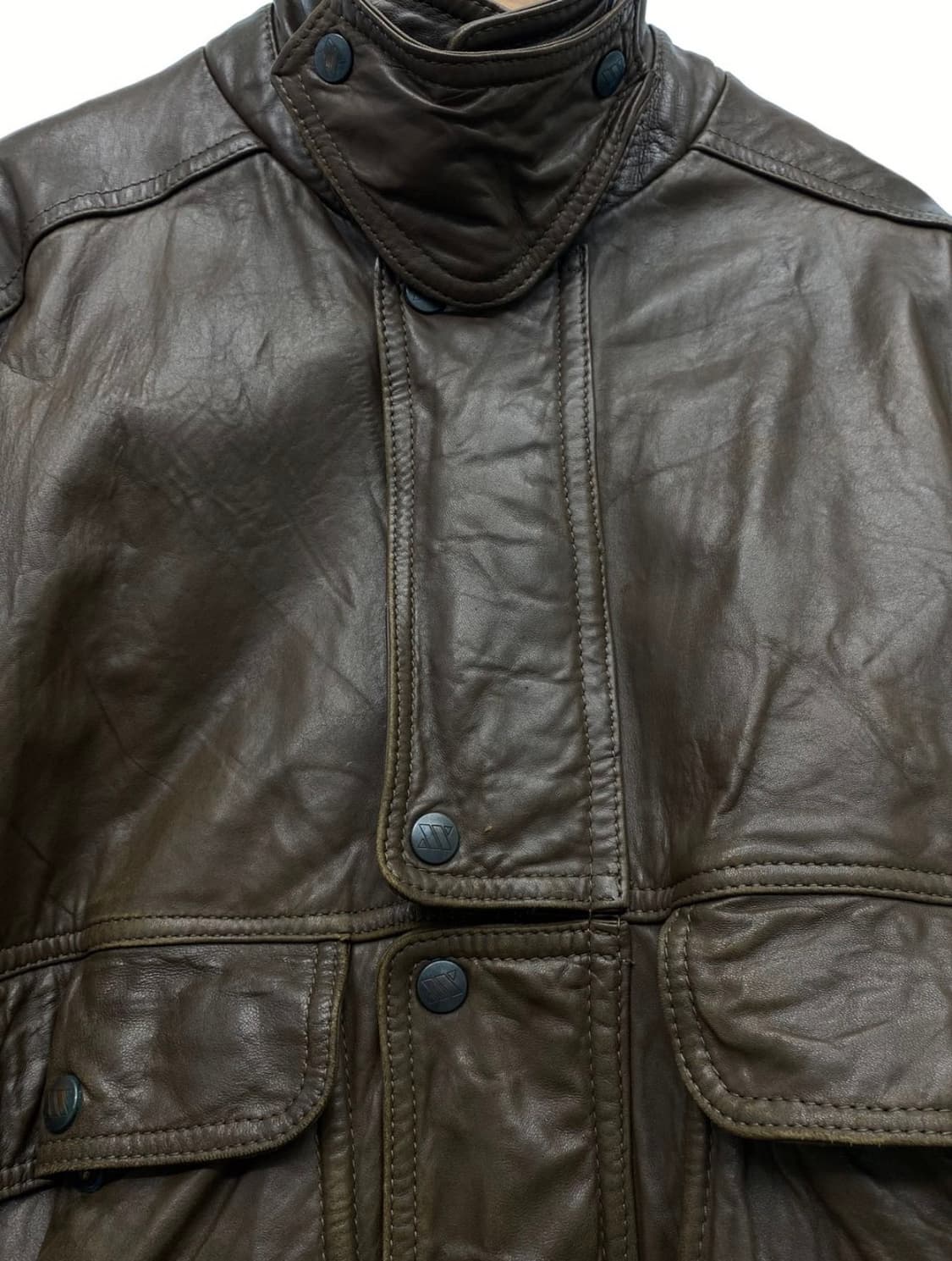 Ixiz brown leather jacket# 상품이미지6