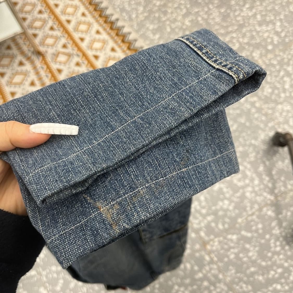 마자플라바 올드스쿨 스트릿 펑크 워크 데님 카고팬츠 31인치 C10684 상품이미지7