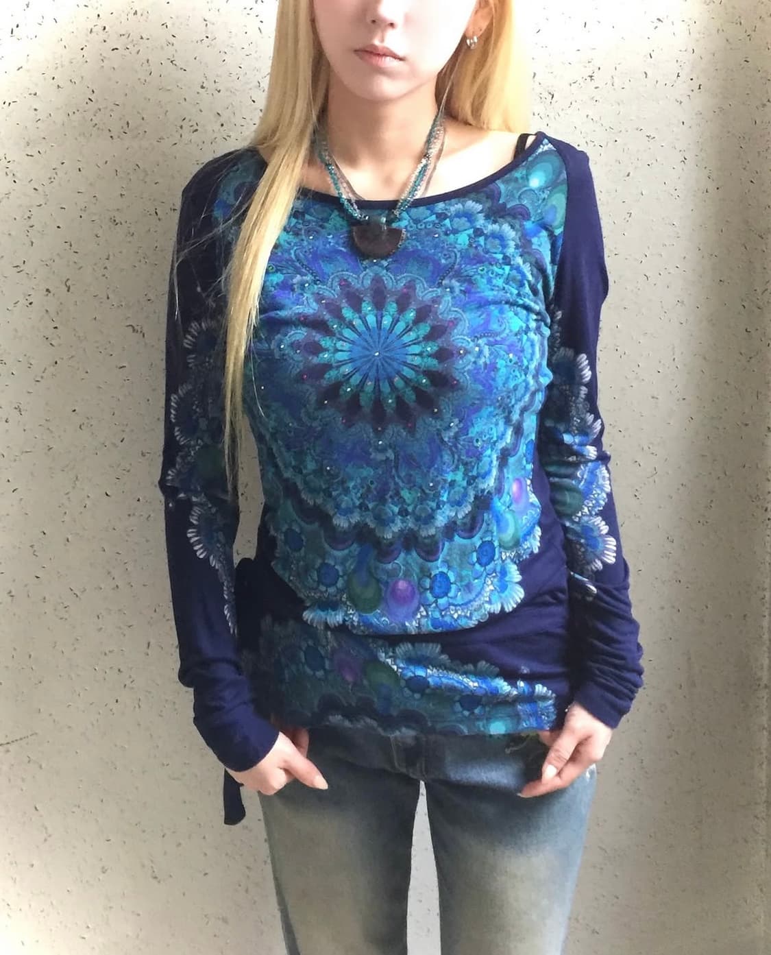Desigual 데시구알 블루 탑 상품이미지3