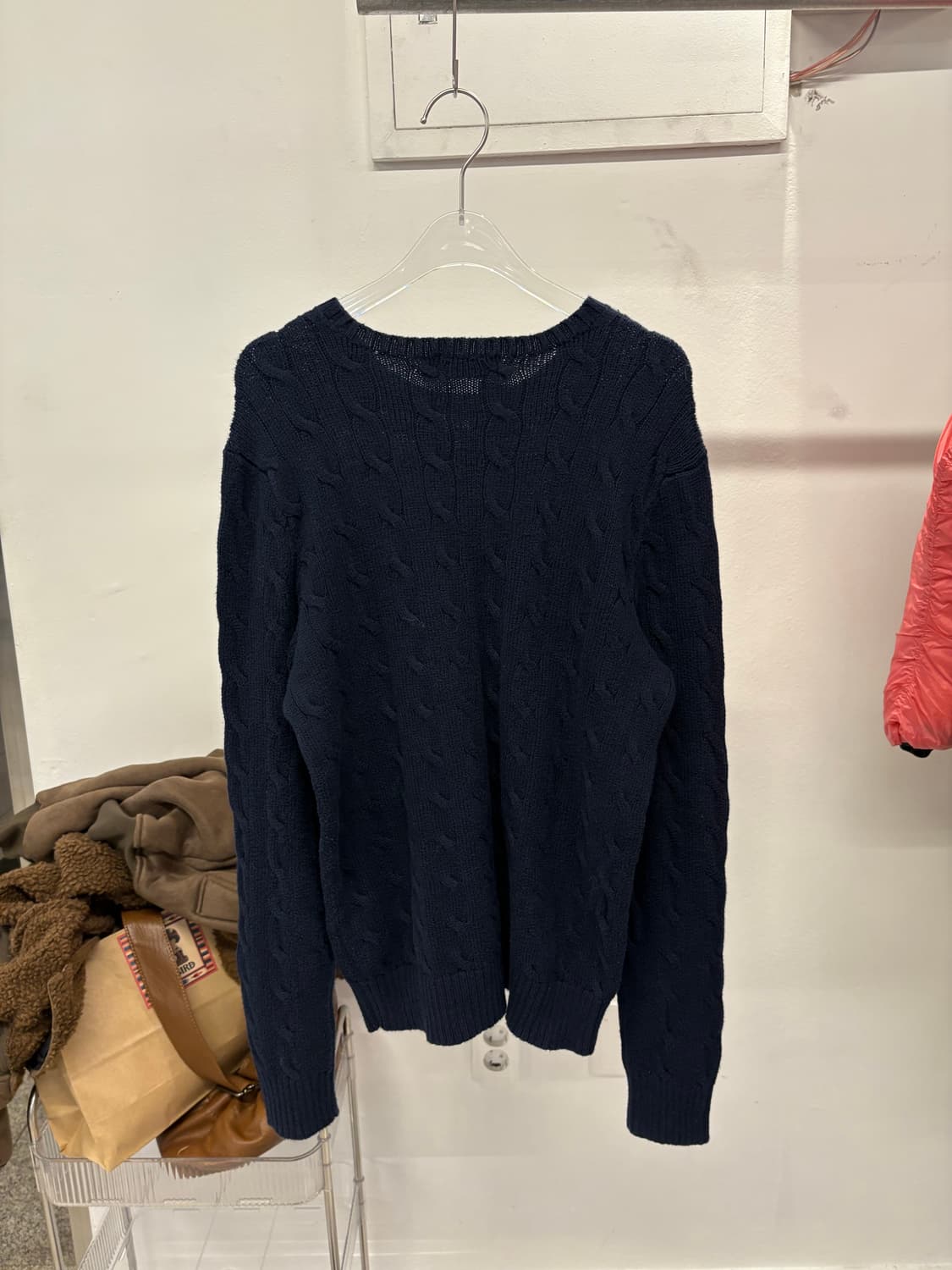 Polo red logo knit navy 상품이미지4