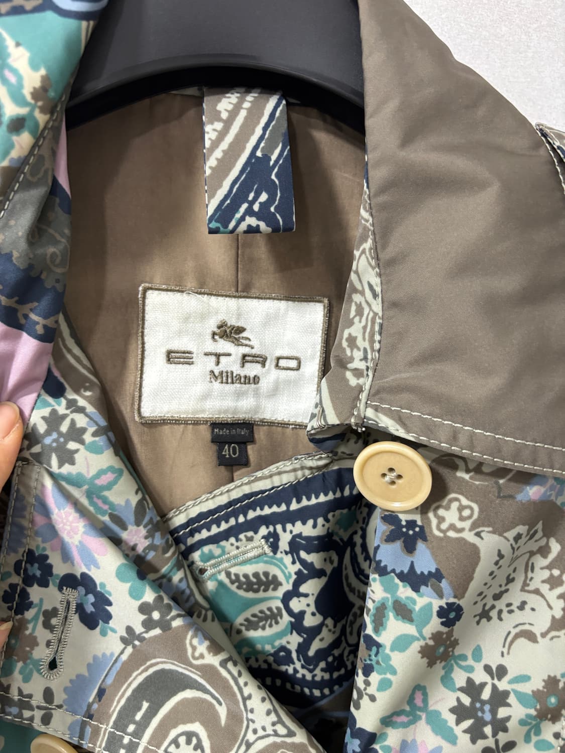 정품)에트로 페이즐리 트랜치 상품이미지6