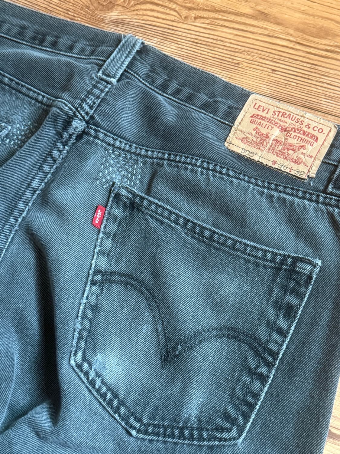 00s 리바이스 505 레귤러핏 흑청 36/32  상품이미지2