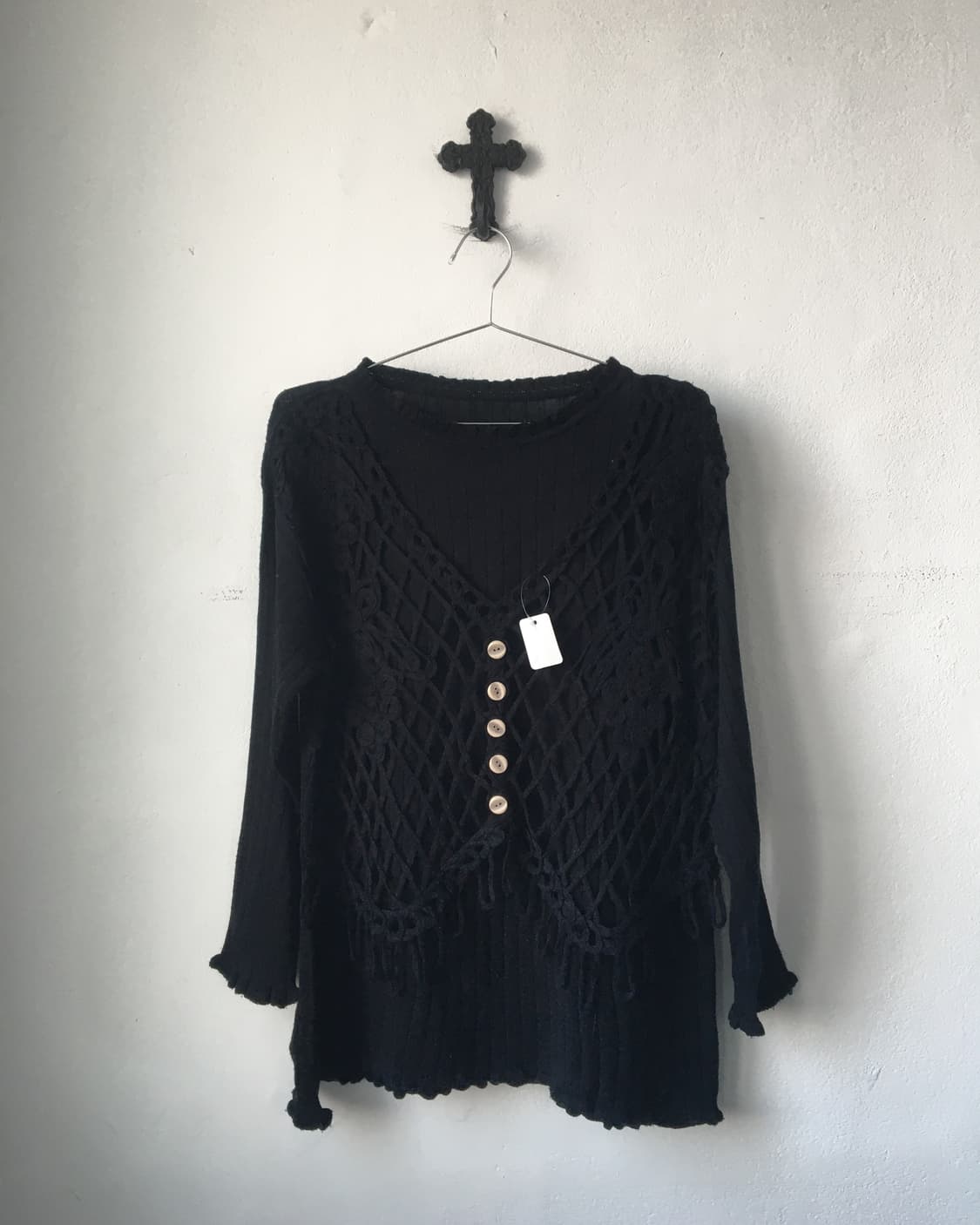 Crochet layered knit 상품이미지1