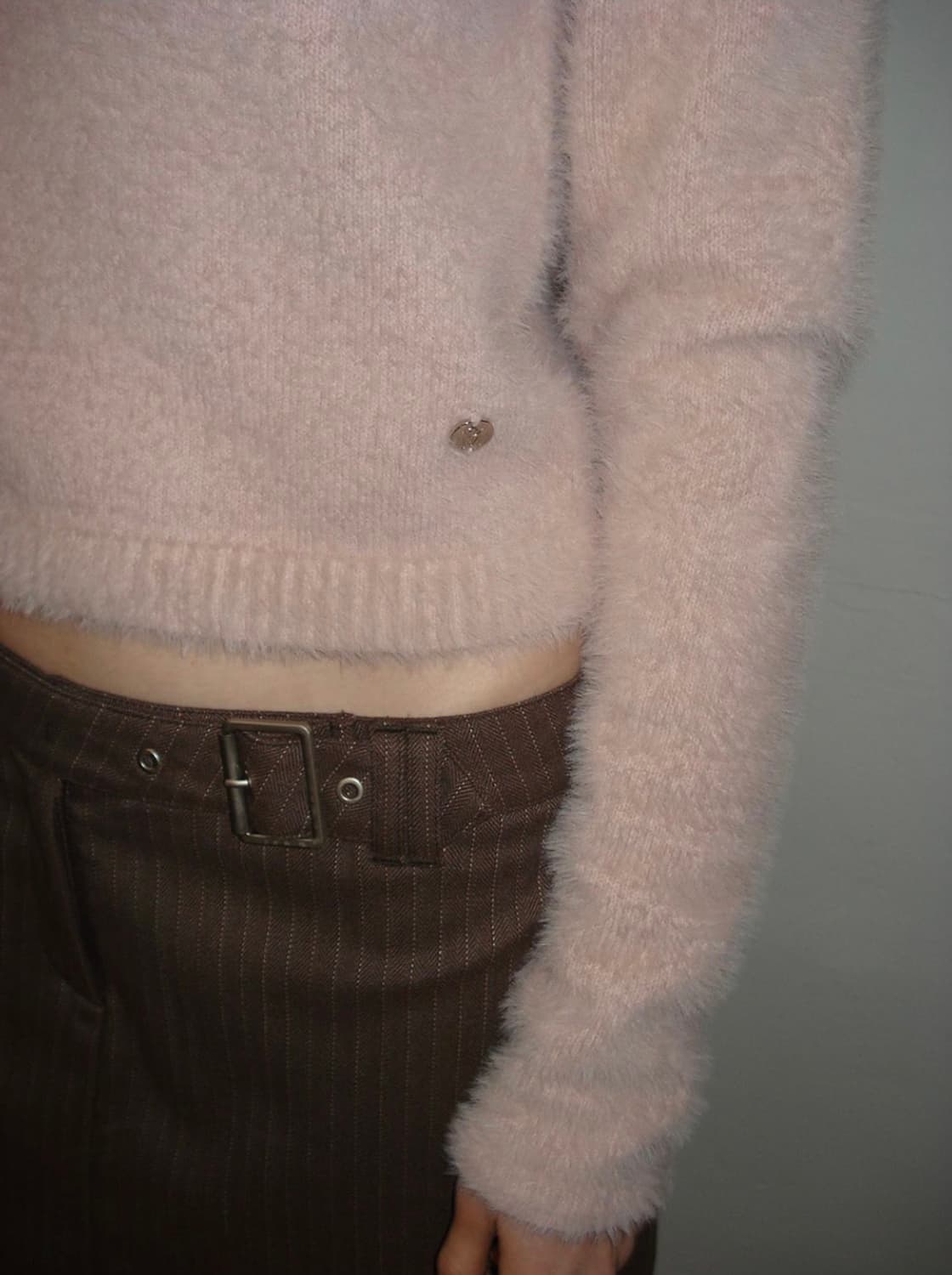 hairy knit crewneck (pink) 상품이미지3