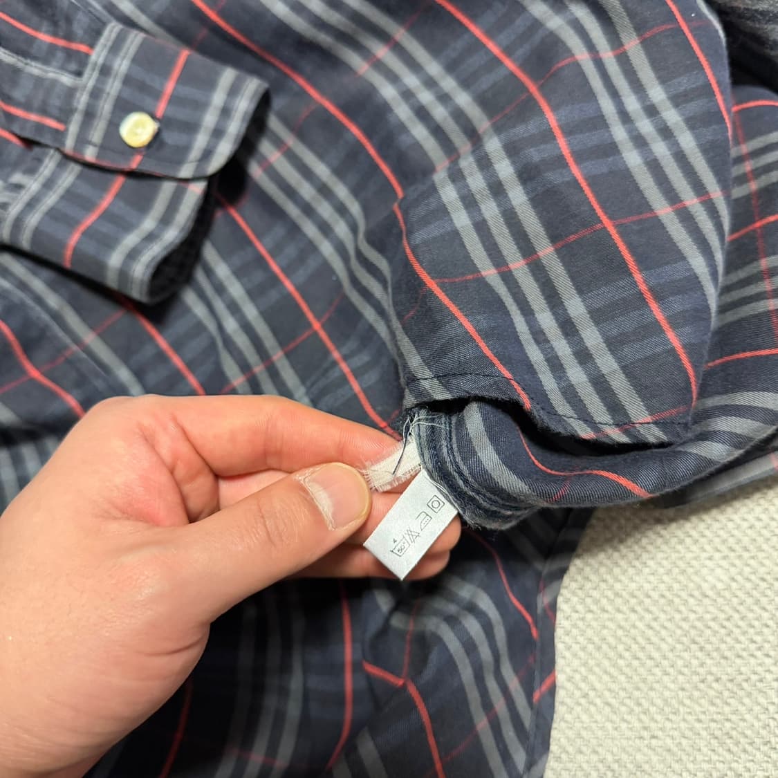 버버리 빈티지 체크 긴팔 셔츠 상품이미지3