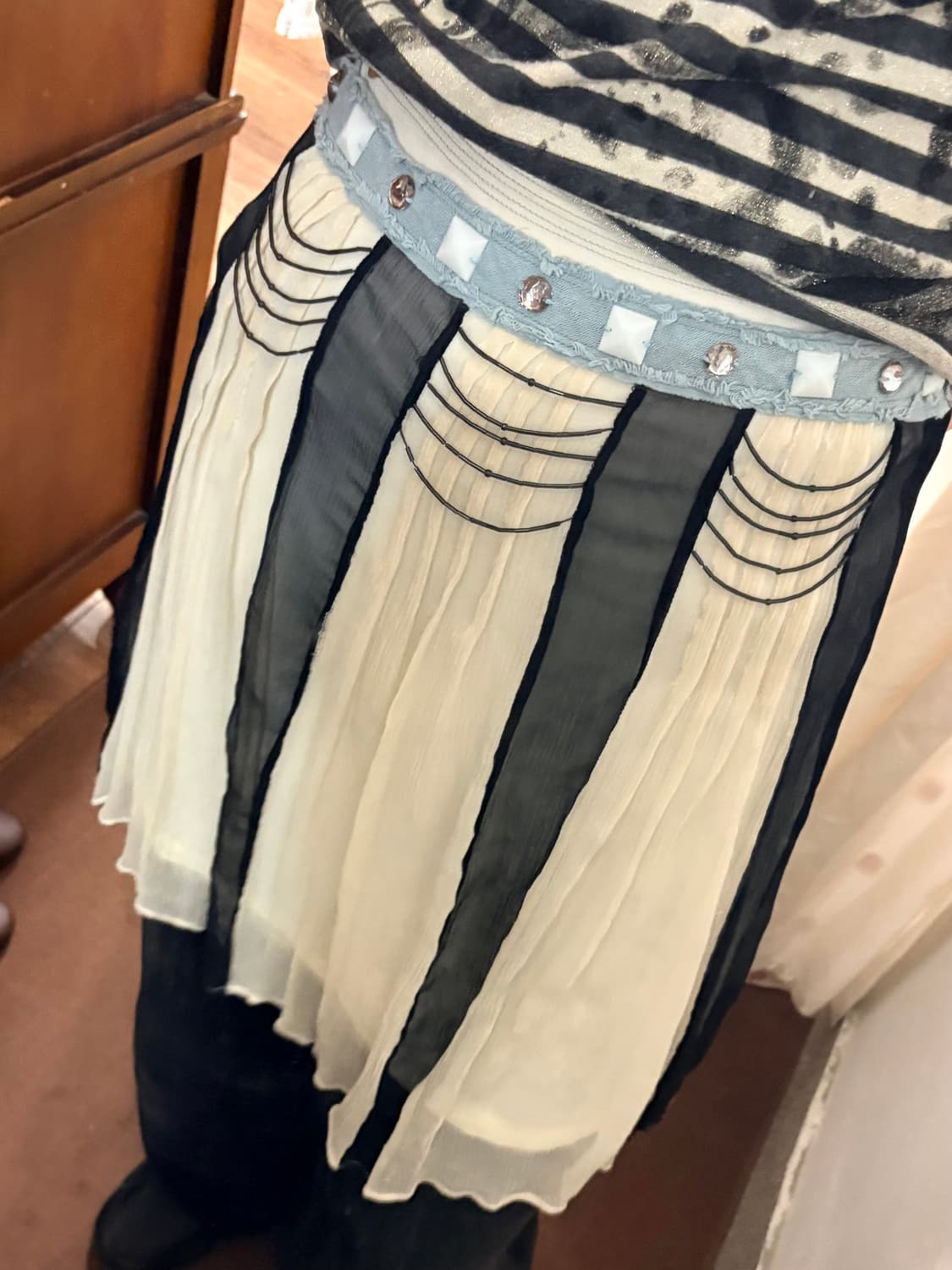 jpn vintage qubic point midi skirt 상품이미지2