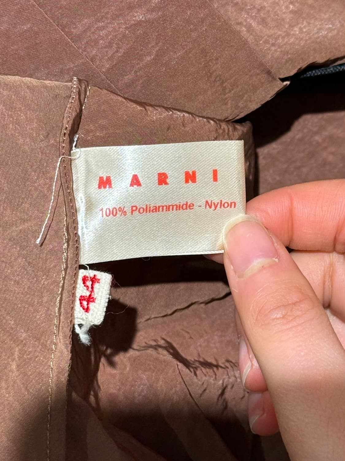 마르니 브라운 플레어 나일론 미디 스커트 상품이미지8