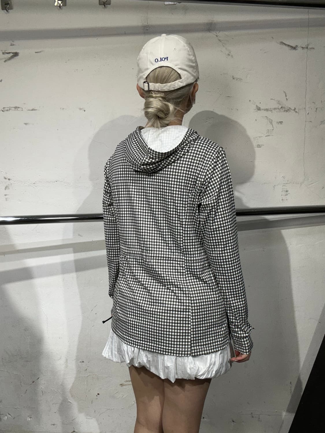 일본 빈티지 CLOSSHI 블랙 후드 바람막이 와투케 y2K 자켓 M 상품이미지3