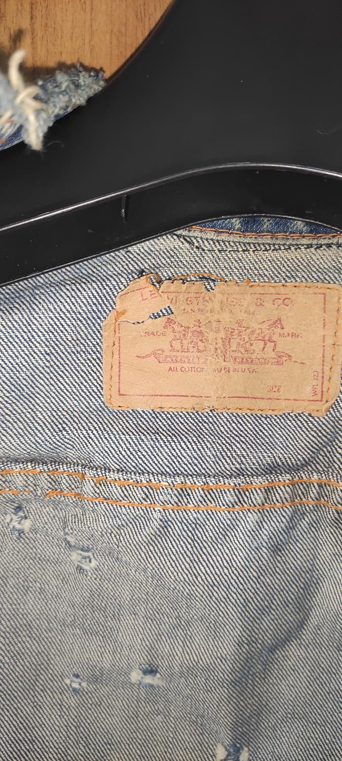 70s 리바이스 데님 자켓 빅E 매우작은사이즈 상품이미지6