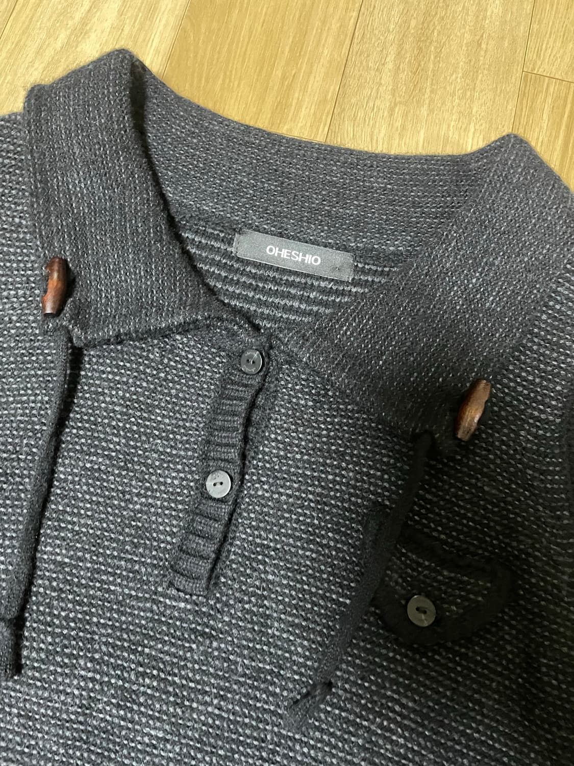 오헤시오 POCKET KNIT VEST, BLACK 상품이미지5