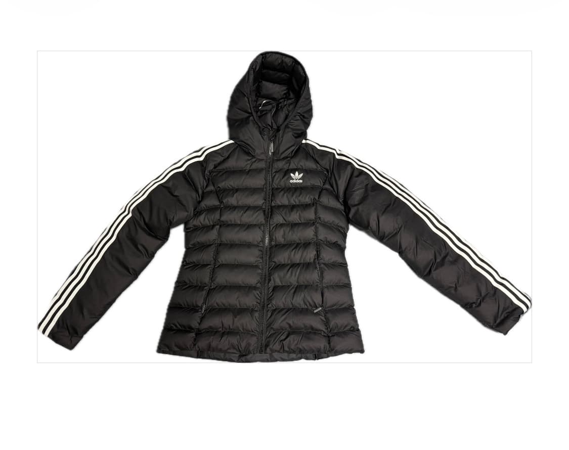 아디다스 삼선 후드 슬림핏 패딩 블랙(s) 상품이미지1