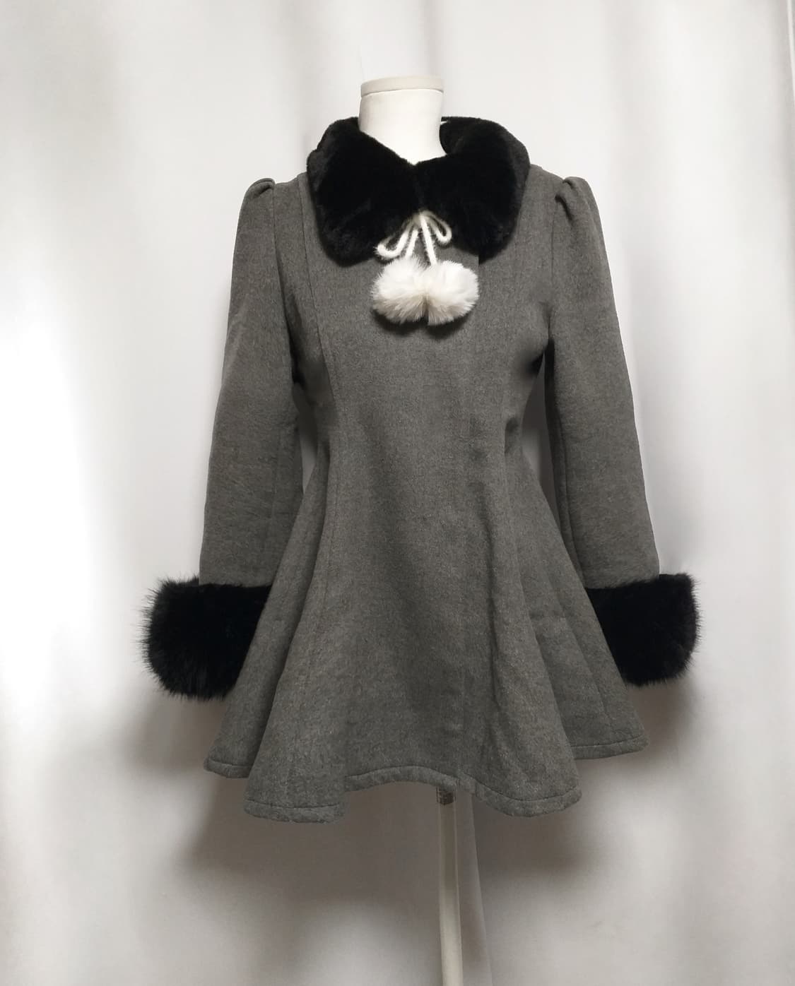 빈티지 플레어 원피스 퍼코트 달천 대장 히메갸루 양산형지뢰계 핀터깔 일브 상품이미지1