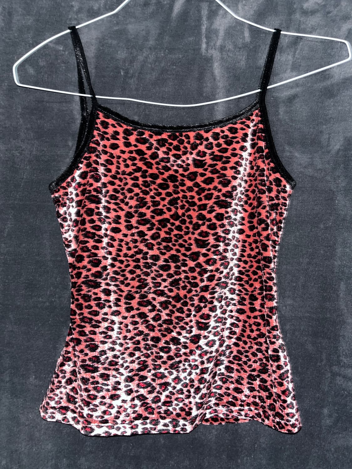 핑크 레오파드 슬리브리스 탑 상품이미지2