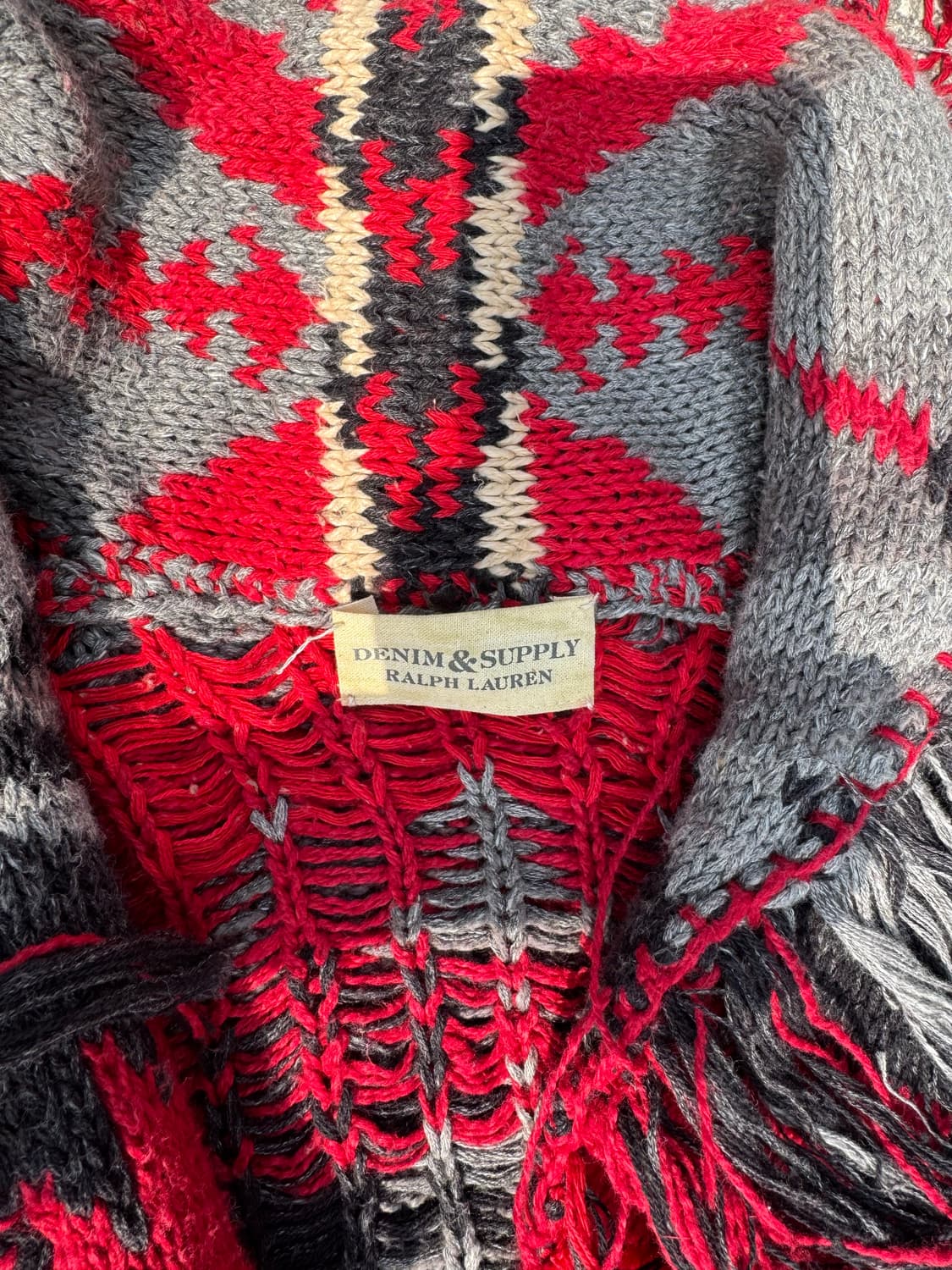 데님앤서플라이&랄프로렌 아즈텍 프린지 니트 가디건  상품이미지4