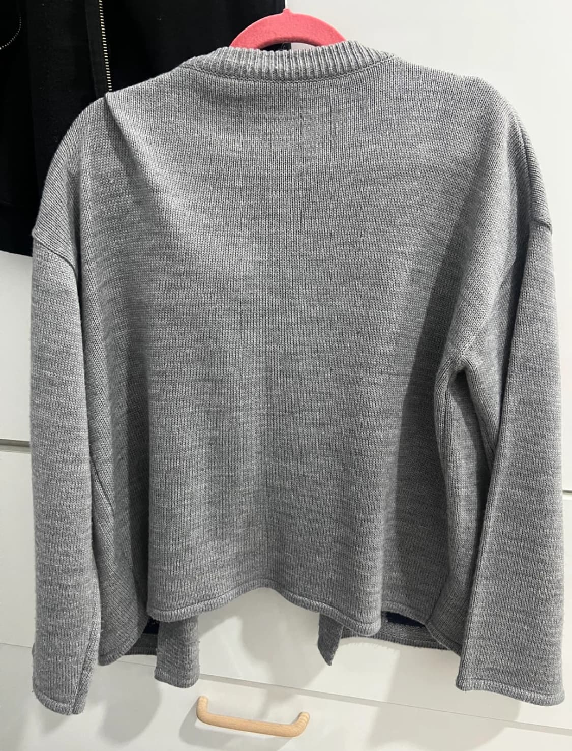 아가일 니트 가디건 그레이 상품이미지2