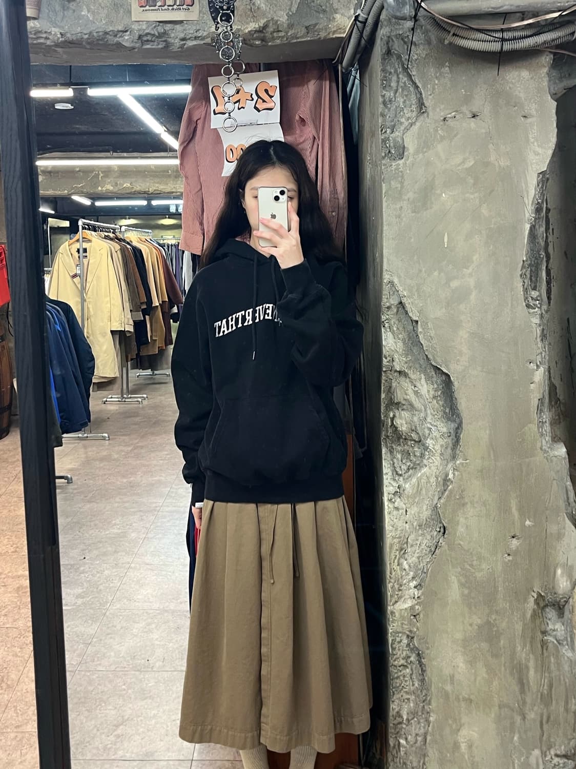 디스이즈네버뎃 기모 후드티 블랙 S #csz3060  상품이미지2