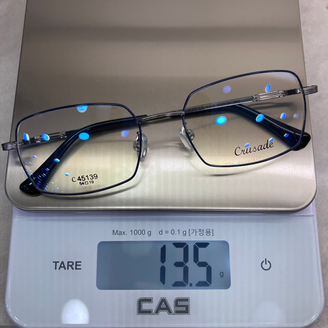 C94 크루세이드 Crusade 네이비 실버 스퀘어 메탈 안경 45139 상품이미지8