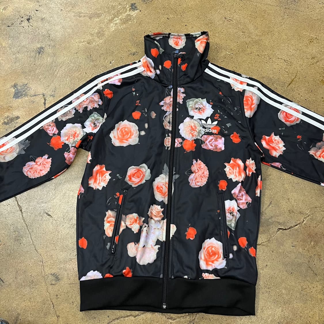 [정품/36] 아디다스 플라워 블랙 트랙탑 자켓 져지 b10 상품이미지3
